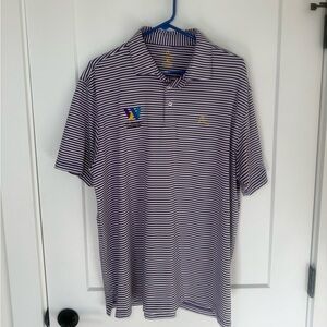 Rhoback Navy and White Striped Polo Shirt